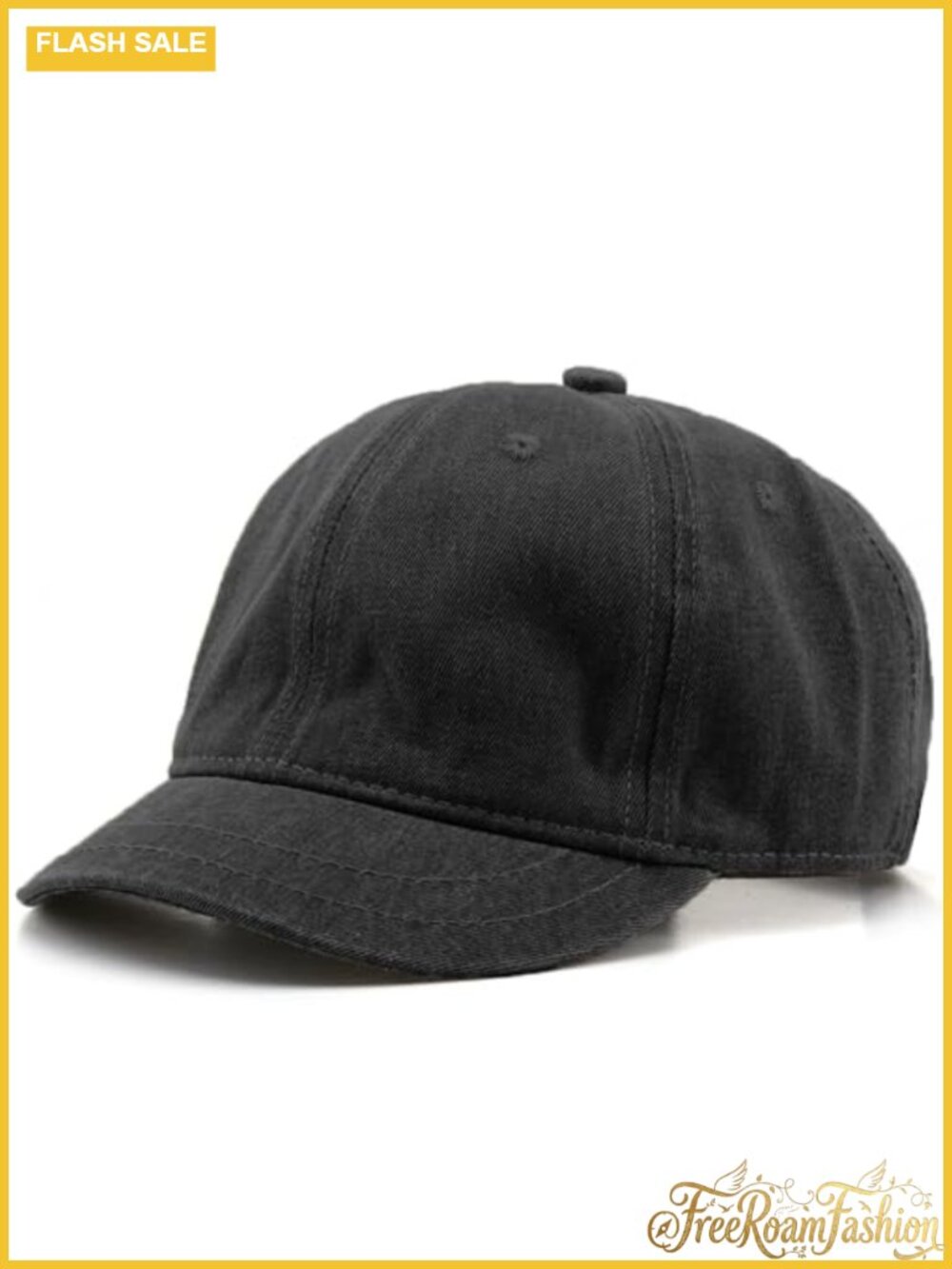 Washed Cotton Unconstructed Baseball Cap Short Brim Adjustable Dad Hat